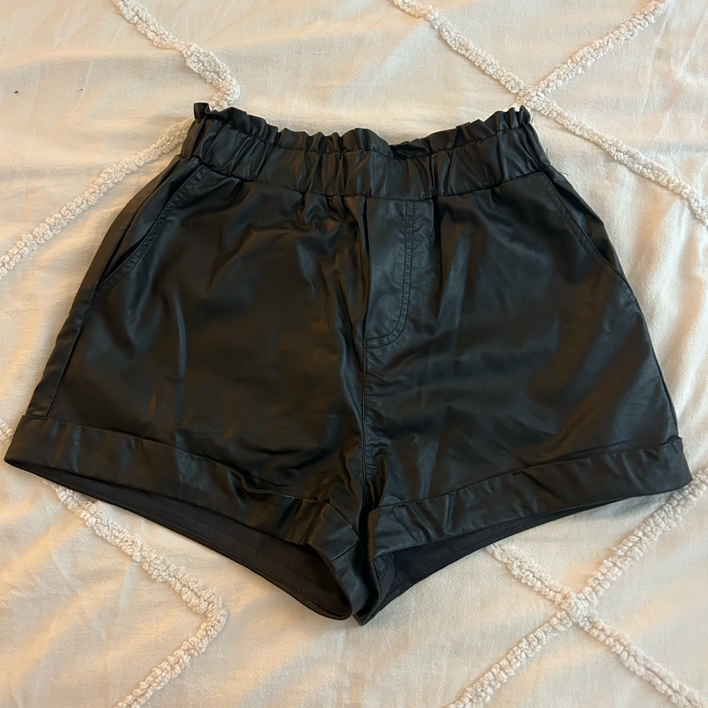 Grey Bandit leather shorts